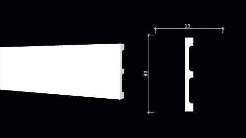 Плинтус полистирол гибкий DD708F 80 мм