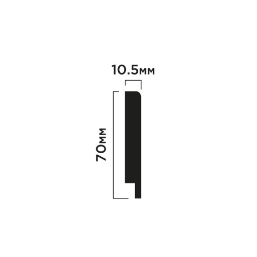 Плинтус ПОЛИСТИРОЛ HI WOOD 70мм х 10.5мм х 2,0м. B70N