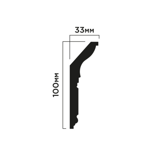 L1902M Карниз ПОЛИСТИРОЛ HI WOOD 100мм х 33мм х 2,0м.