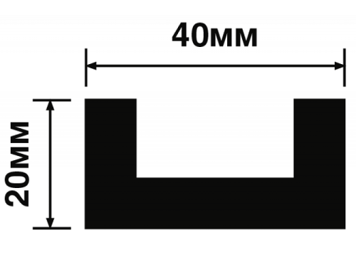 Молдинг BR396 ПОЛИСТИРОЛ HI WOOD 40мм х 20мм х 2,7м.