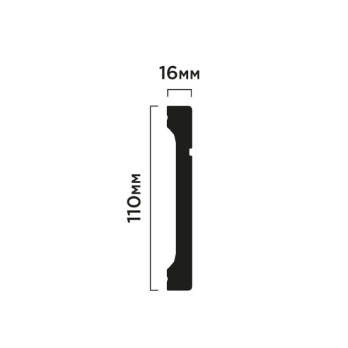 Плинтус ПОЛИСТИРОЛ HI WOOD 110мм х 16мм B110V1L