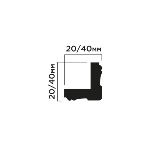 C20V1 Угол ПОЛИСТИРОЛ HI WOOD 20мм х 20мм х 2,0м. V1